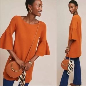 MOTH by Anthropologie Sweater Tunic - Burnt Orange - Size Small